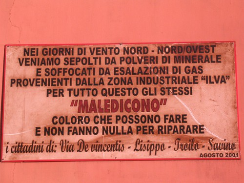 TARANTO. Rione Tamburi, Ilva e … l’aggravante