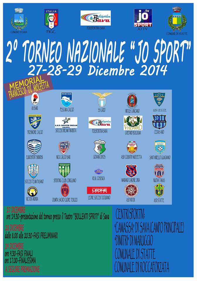 II TORNEO NAZIONALE “JO SPORT”