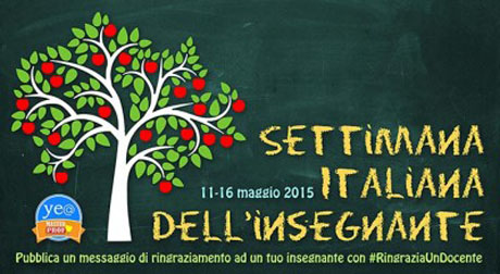 Settimana italiana dell’Insegnante, dall’11 al 16 maggio #RingraziaUnDocente