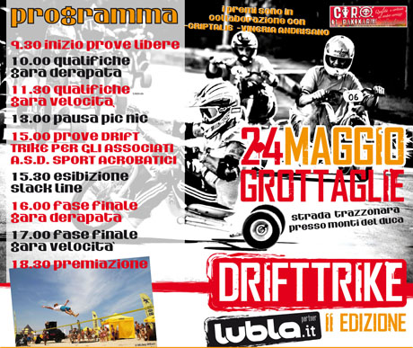 GROTTAGLIE. Drift Trike II edizione – Monti del Duca 24 maggio 2015