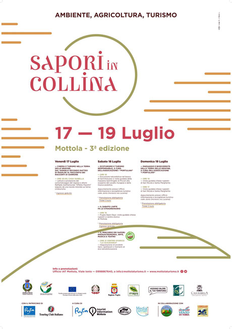 GAL “LUOGHI DEL MITO”, A CASTELLANETA E MOTTOLA. Due appuntamenti per parlare di cinema e territorio