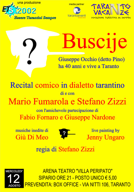 “BUSCIJE”. Recital comico in dialetto tarantino