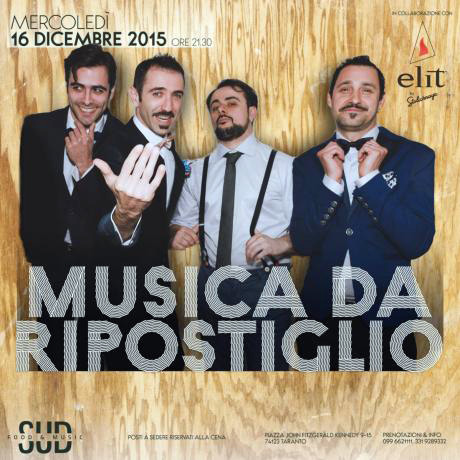 TARANTO. Il 16 Dicembre il Natale inizia@SUD con una serata di Musica e Drink da ripostiglio!