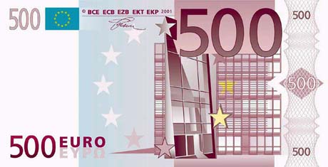 Banconota da 500 euro eliminata dal 2018