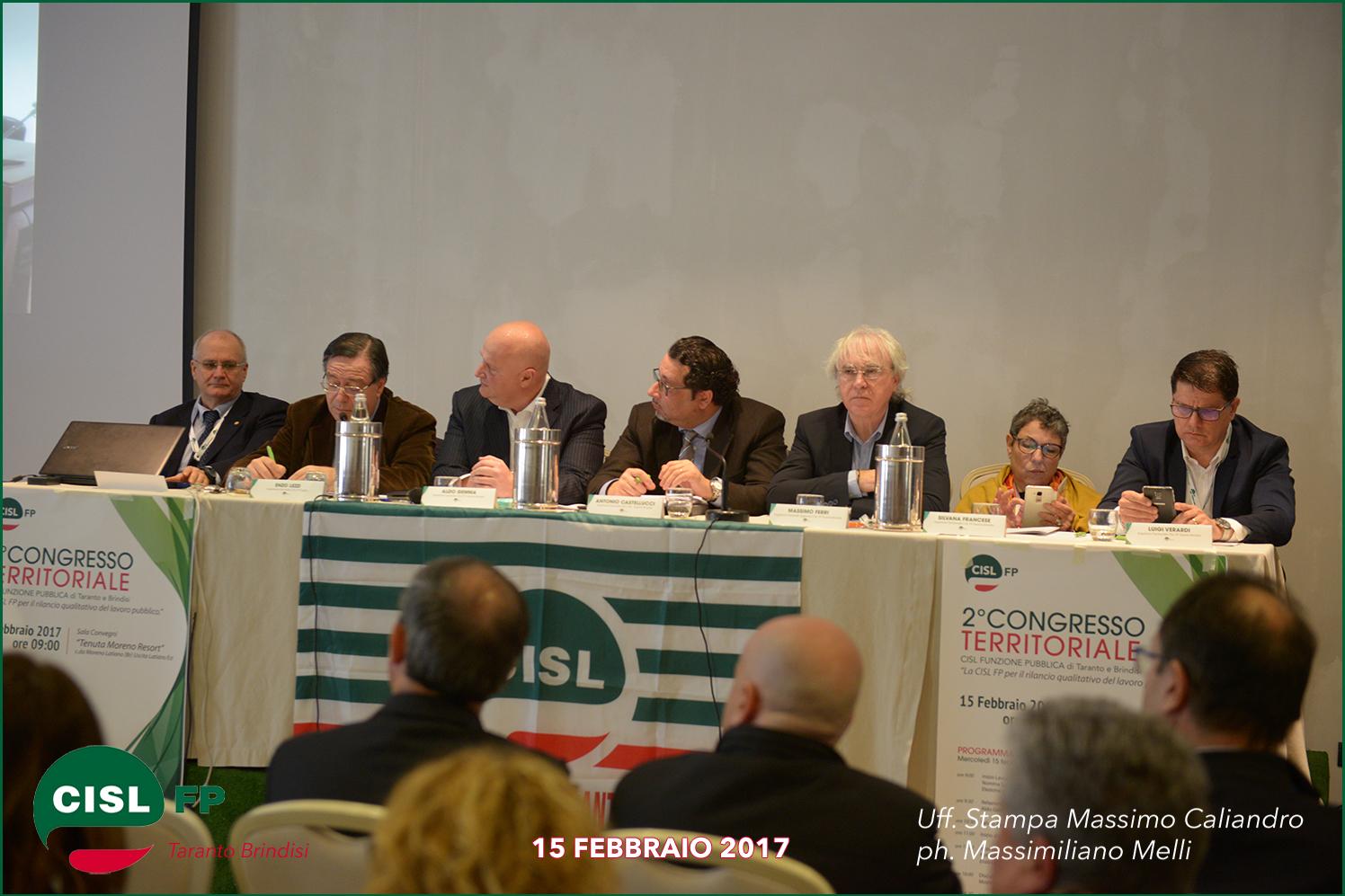 CELEBRATO IL 2° CONGRESSO DELLA  FEDERAZIONE PUBBLICA CISL TARANTO BRINDISI