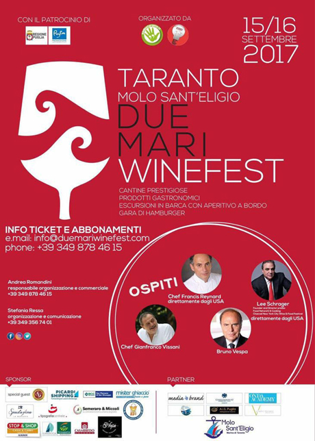 TARANTO. Due Mari WineFest, ecco il programma dell’evento