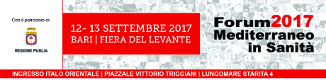 BARI. Fiera del Levante. Forum Mediterraneo in Sanità 2017 – 12-13 settembre 2017