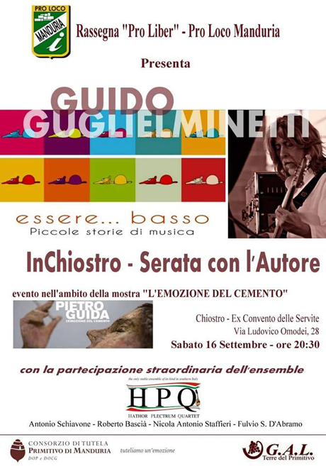 Manduria. 16 settembre. IN-CHIOSTRO – SERATA CON L’AUTORE