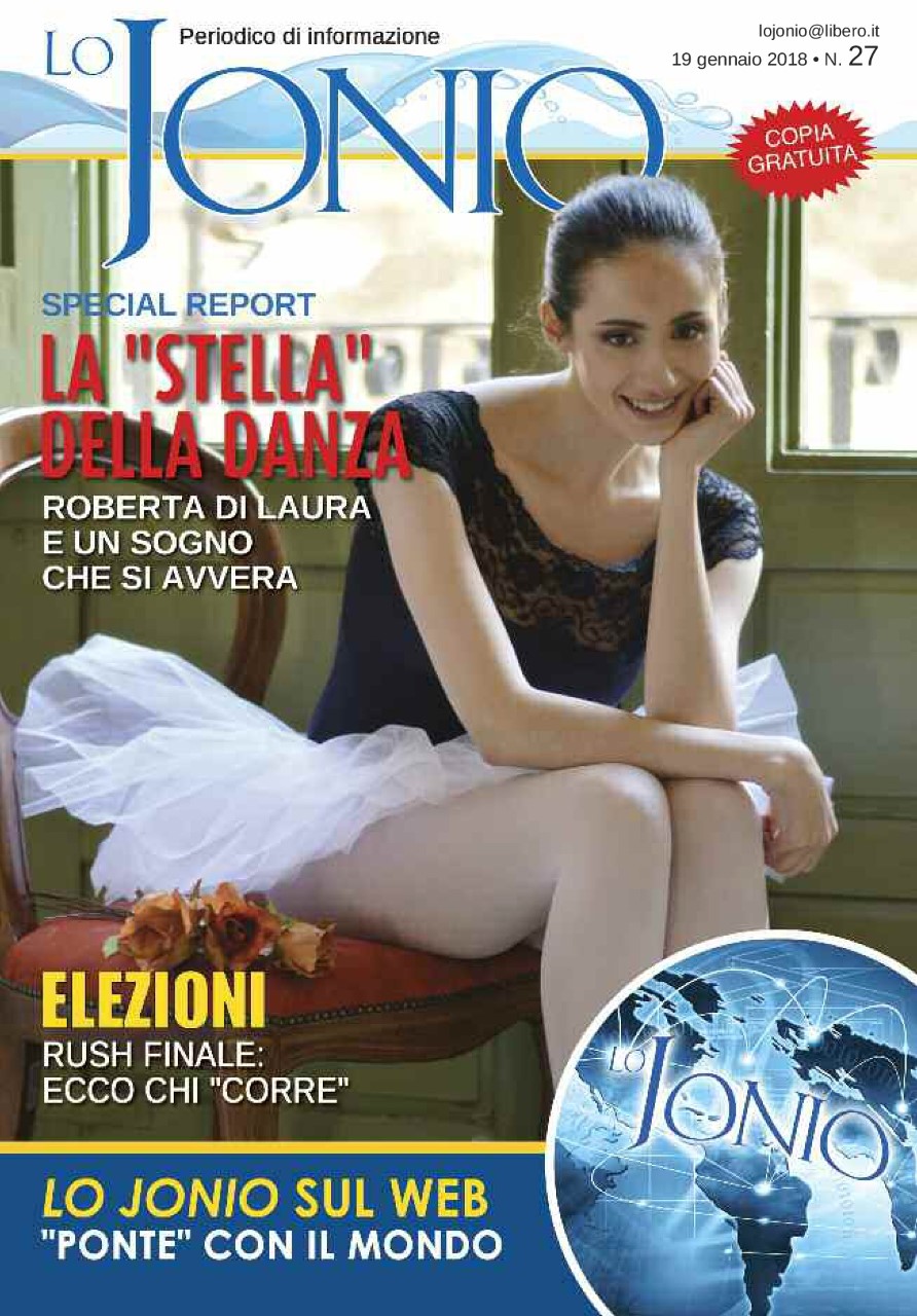 LA “STELLA” DELLA DANZA. IN COPERTINA SU LO JONIO