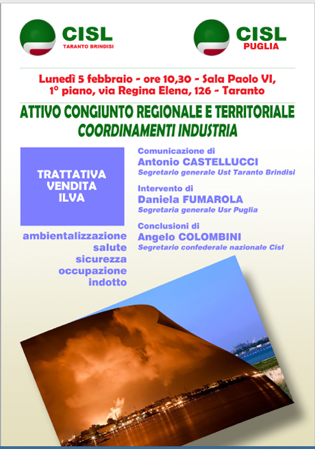 ATTIVO CONGIUNTO REGIONALE E TERRITORIALE CISL DEI COORDINAMENTI INDUSTRIA