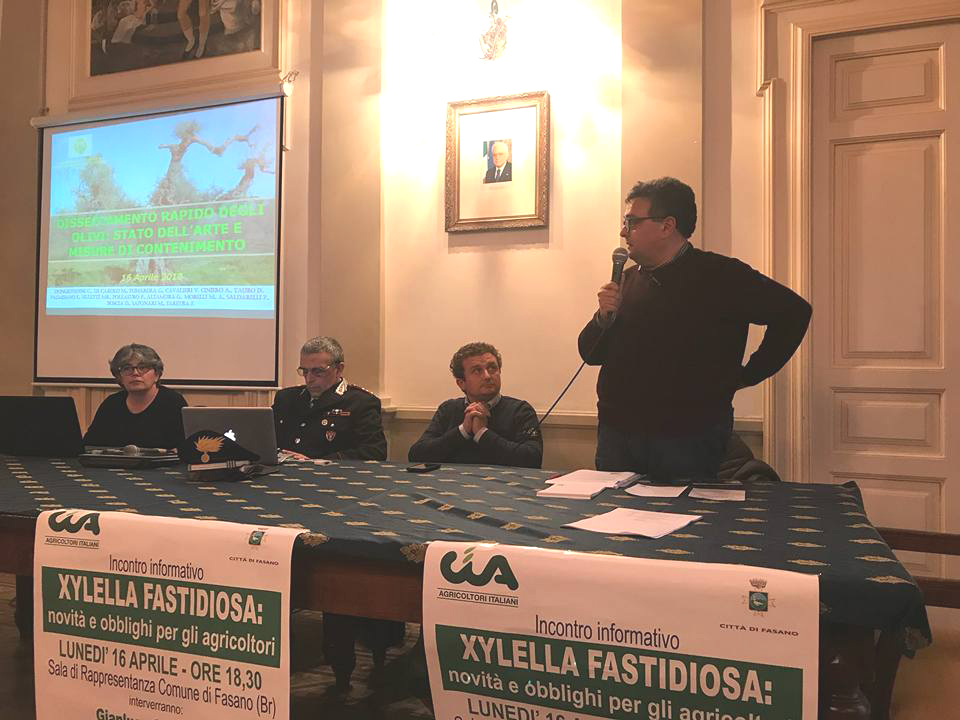 FASANO (Br). Xylella, Cia Puglia: “Obiettivo: bloccare l’espansione del batterio”