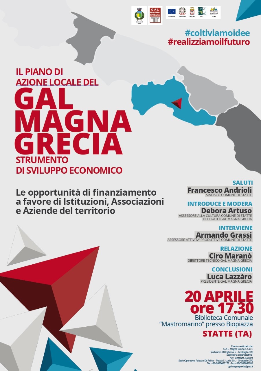 Il GAL Magna Grecia presenta il PAL a Statte