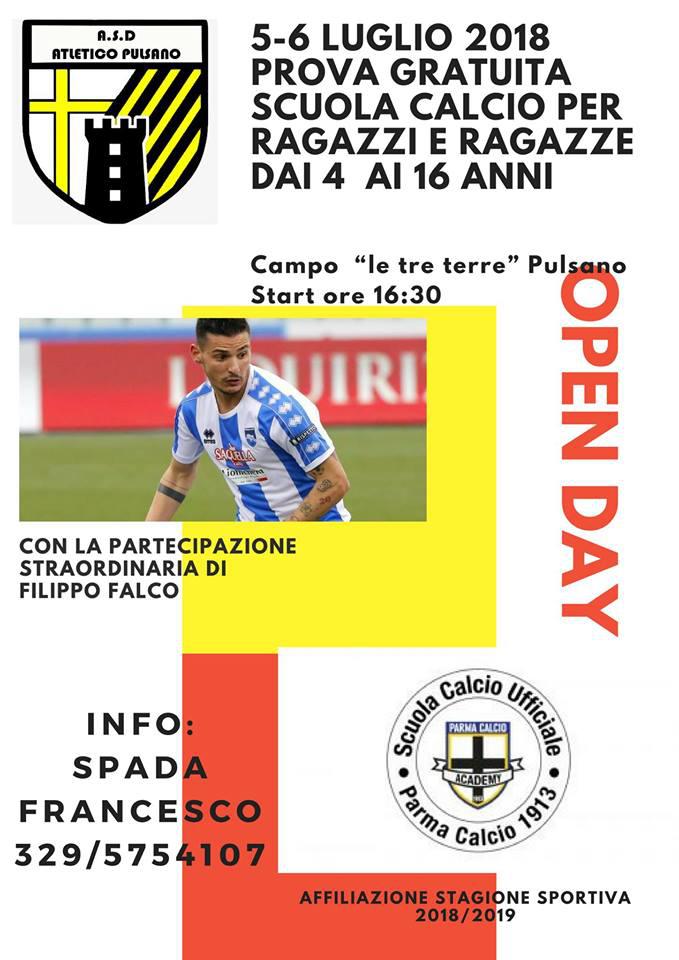 Atletico Pulsano, che ospite! Alla prova gratuita della scuola calcio c’è anche Filippo Falco