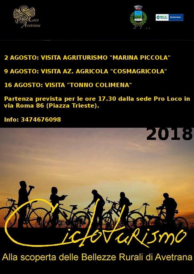 AVETRANA. Pronta la prima tappa del Cicloturismo 2018