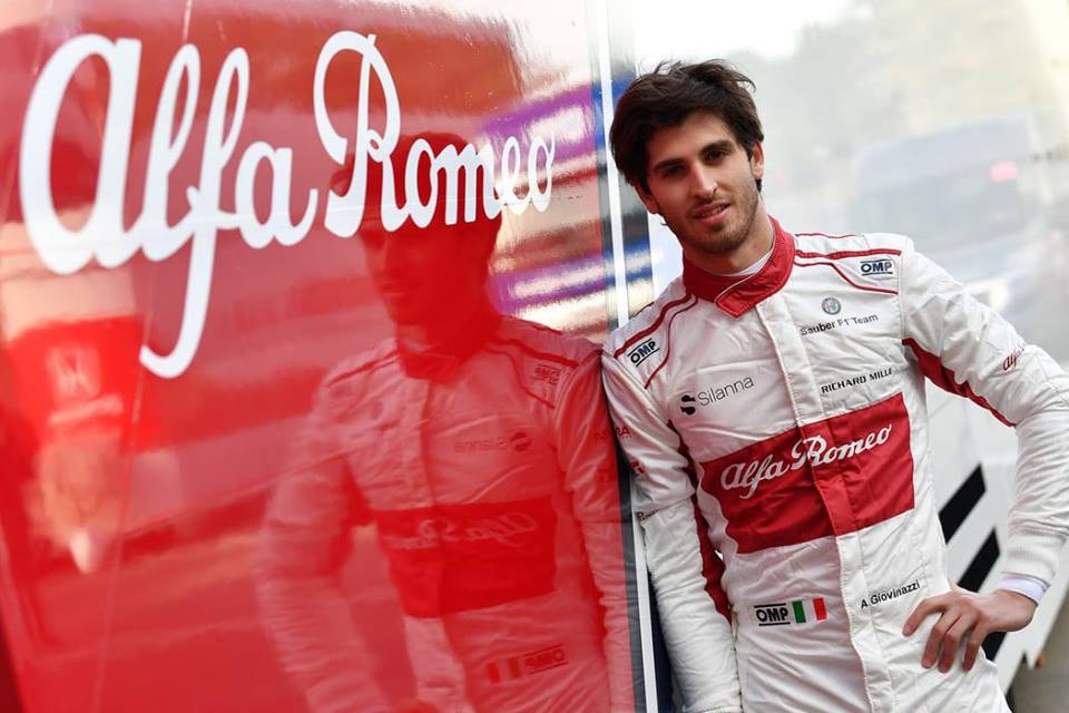 Il martinese Antonio Giovinazzi è il nuovo pilota della Sauber-Alfa Romeo