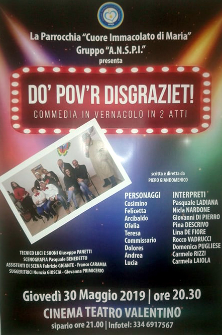 A Castellaneta va in scena la commedia in vernacolo “Do pov’r disgraziet!”