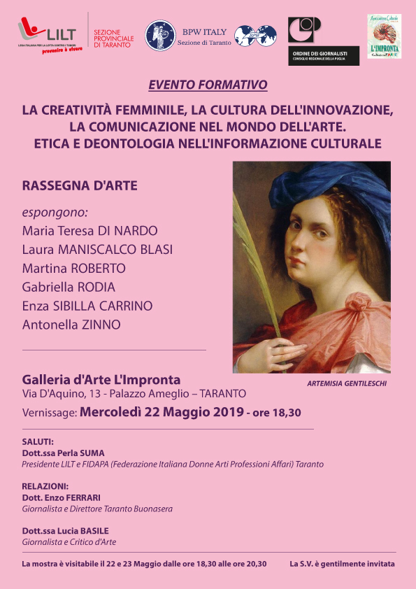 TARANTO. L’innovazione artistica femminile incontra la comunicazione. Evento formativo promosso dalla Fidapa