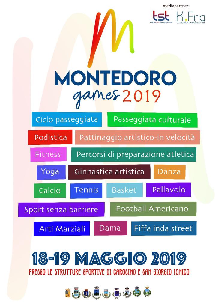 18-19 maggio: al via i primi Montedoro Games