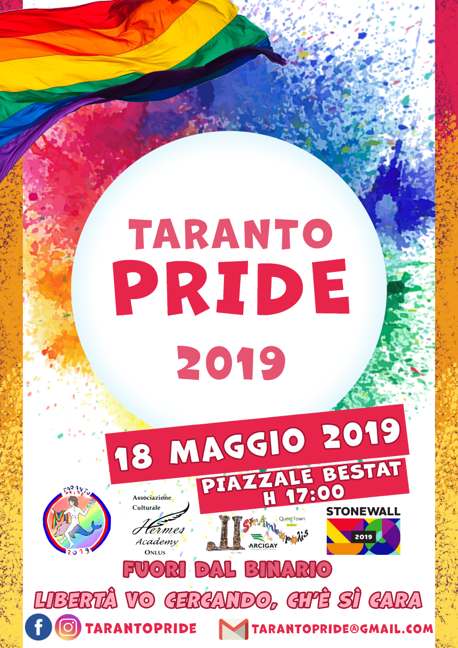 Taranto Pride e Taranto Pride Festival: il programma completo