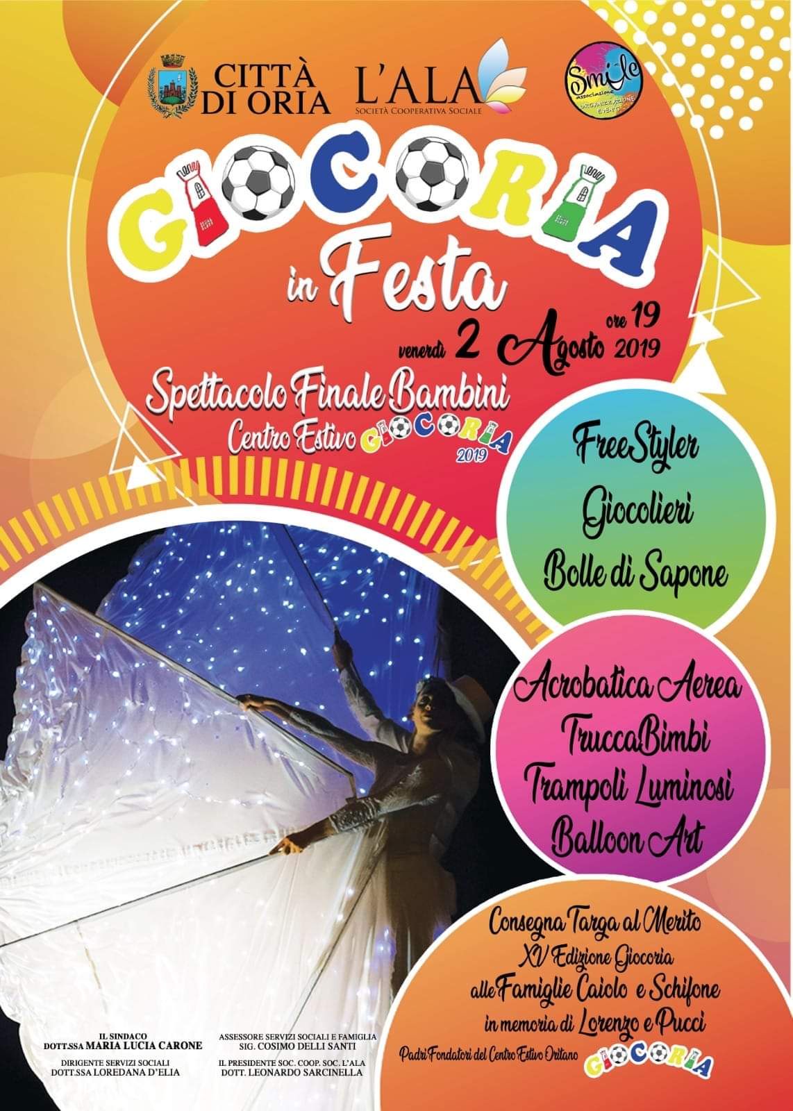 GiocOria in Festa. Venerdì, 2 agosto 2019, start ore 19